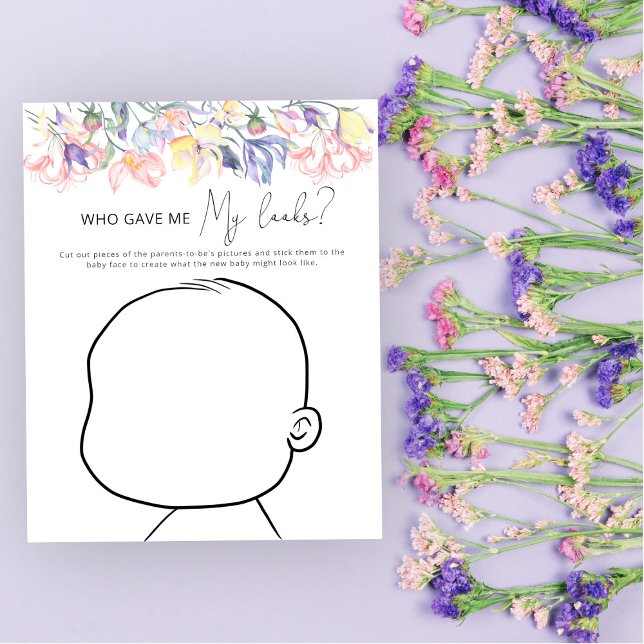 Wer gab mir mein Aussehen-Baby-Duschspiel? (Von Creator hochgeladen)