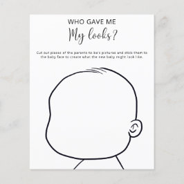 Wer gab mir mein Aussehen-Baby-Duschspiel?