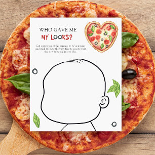 Wer gab mir mein Aussehen Pizza Baby Duschgame