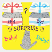 Wer geboren überrascht Baby Quadratischer Aufkleber (Vorderseite)