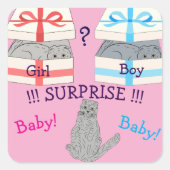 Wer geboren überrascht Baby Quadratischer Aufkleber (Vorderseite)