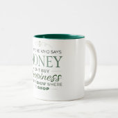 Wer Geld sagt, kauft kein Glück Zweifarbige Tasse (VorderseiteRechts)