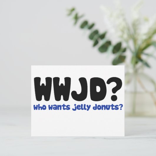 Wer Gelee will, Donuts Postkarte (Stehend Vorderseite)