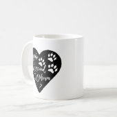 Wer gerettet hat, wem Dog Paw Liebe druckt Kaffeetasse (Vorderseite Links)