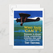 Wer gesagt hat, kann nicht - versuchen Sie es zu v Postkarte (Vorne/Hinten)