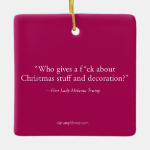"Wer gibt ein F*ck About Christmas" Keramikornament