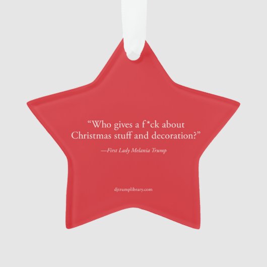 "Wer gibt ein F*ck About Christmas" Ornament (Vorderseite)