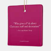 "Wer gibt ein F*ck Über Weihnachten" Keramikornament (Links)