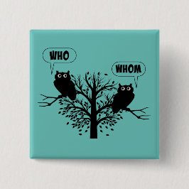 Wer Grammar Owls English Style Spaß Button