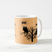 Wer Grammar Owls English Style Spaß Kaffeetasse (VorderseiteRechts)