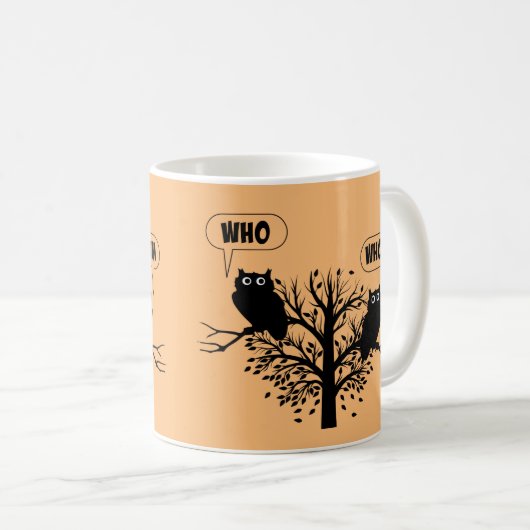 Wer Grammar Owls English Style Spaß Kaffeetasse (VorderseiteRechts)