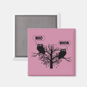 Wer Grammar Owls English Style Spaß Magnet (Vorderseite/Rückseite)