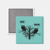 Wer Grammar Owls English Style Spaß Magnet (Vorderseite/Rückseite)