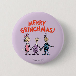 Wer hält Händchen Frohe Grinch Weihnachten Button