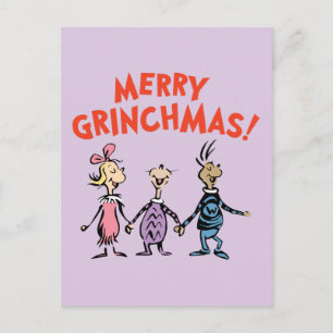 Wer hält Händchen Frohe Grinch Weihnachten Postkarte