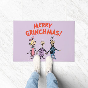 Wer hält Händchen Frohe Grinchmas Fußmatte