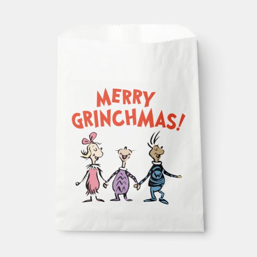 Wer hält Händchen Frohe Grinchmas Geschenktütchen (Vorderseite)