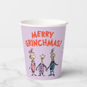 Wer hält Händchen Frohe Grinchmas Pappbecher (Rückseite)