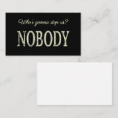 Wer hält uns an? Niemand Visitenkarte (Vorne/Hinten)