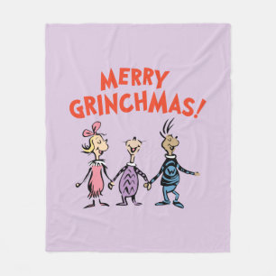 Wer Händchen hält, frohe Grinchmas Fleecedecke