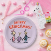 Wer Händchen hält, frohe Grinchmas Pappteller (Party)