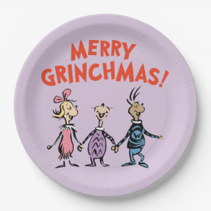 Wer Händchen hält, frohe Grinchmas Pappteller