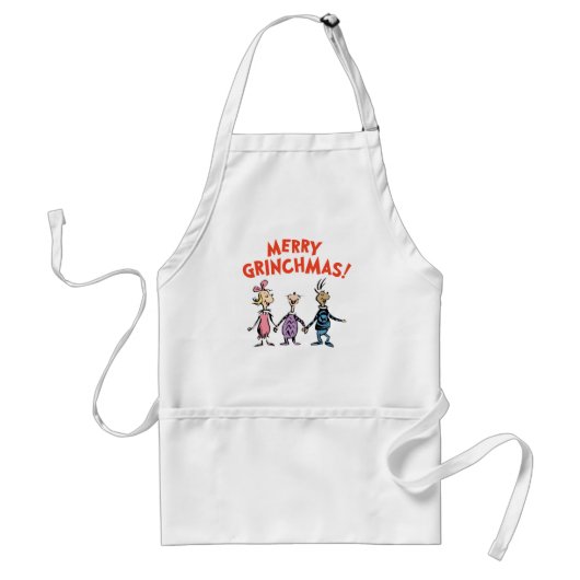 Wer Händchen hält, frohe Grinchmas Schürze (Vorne)