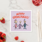 Wer Händchen hält Frohe Grinchmas Serviette (Beispiel)