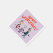 Wer Händchen hält Frohe Grinchmas Serviette (Ecke)