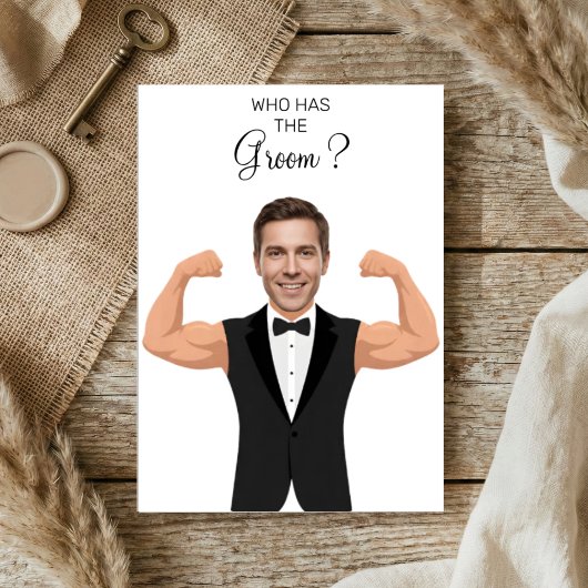 Wer hat das Groom Gym Bräutigam Smoking Fitness De Dankeskarte