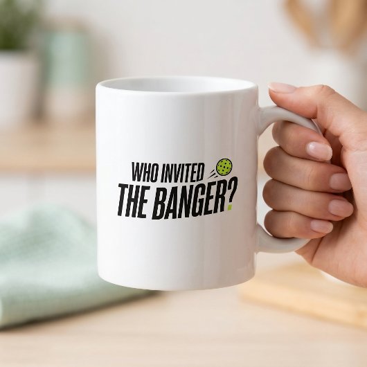 Wer hat den Banger eingeladen? Pickleball-Tasse Kaffeetasse