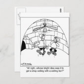 Wer hat den Deckenventilator hineingesteckt? Postkarte (Vorne/Hinten)
