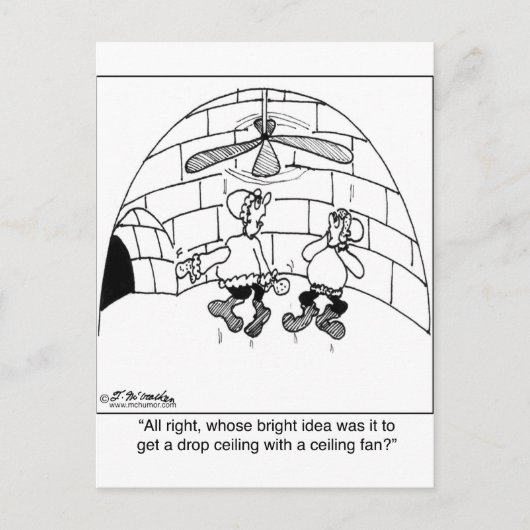 Wer hat den Deckenventilator hineingesteckt? Postkarte (Vorderseite)