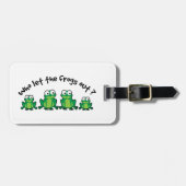 Wer hat die Frösche Gelassen? Gepäckanhänger (Vorderseite horizontal)