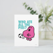 Wer hat die ganzen Pies gegessen? Postkarte (Stehend Vorderseite)