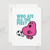 Wer hat die ganzen Pies gegessen? Postkarte (Vorne/Hinten)