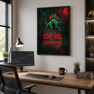 Wer hat die Kontrolle über Ihre Emotionen Trader B Leinwanddruck