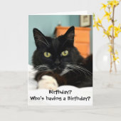 Wer hat einen Geburtstag? Grußkarte Karte (Gelbe Blume)