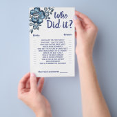 Wer hat es Dusche Game Card Blue Blume gemacht? Flyer (Handgriff)