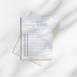 Wer hat es gesagt Cloud 9 Baby Shower Spiel Einladung