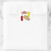 Wer hat gefallen? runder aufkleber (Tasche)