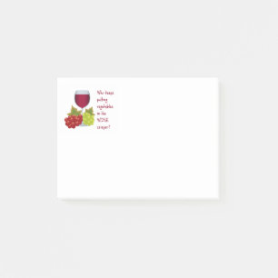 Wer hat Gemüse in die Weinkiste gesteckt? Post-it Klebezettel