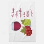 Wer hat Gemüse in die Weinknackerei gesteckt? Küchentuch (Vertikal)