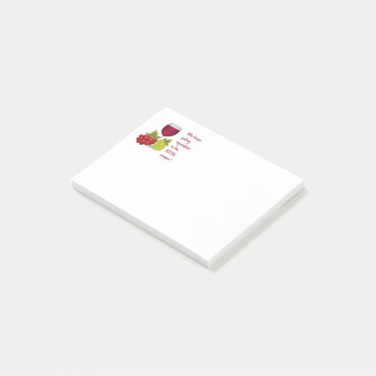 Wer hat Gemüse in die Weinknackerei gesteckt? Post-it Klebezettel (angewinkelt)