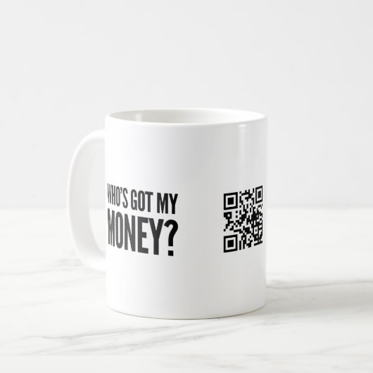 Wer hat mein Geld? Kaffee-Tasse Kaffeetasse (Vorderseite Links)