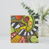 WER HAT MEIN TOMATO MIT EINER KUBISTISCHEN KNIFE G EINLADUNG (Stehend Vorderseite)