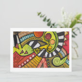 WER HAT MEIN TOMATO MIT EINER KUBISTISCHEN KNIFE G EINLADUNG (Stehend Vorderseite)