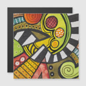 WER HAT MEIN TOMATO MIT EINER KUBISTISCHEN KNIFE G MAGNETEINLADUNG (Vorne/Hinten)