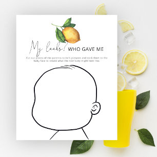 Wer hat mir mein Aussehen gegeben Babyshower-Spiel
