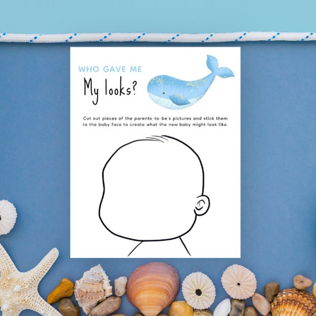 Wer hat mir mein Aussehen gegeben? Wal Baby Dusche (Von Creator hochgeladen)